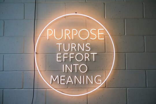 Neon Sign With Purpose Turns Effort Into Meaning - Powered by Adobe