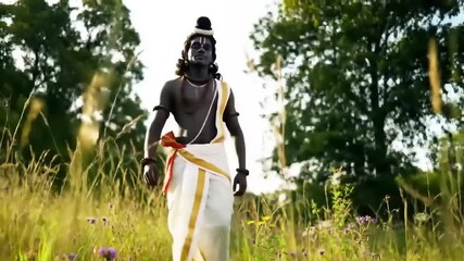 Indian man in traditional attire.