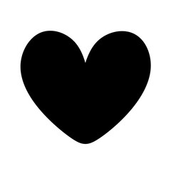 Black Love Heart Vector Icon