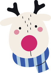 Adorable Reindeer with Scarf