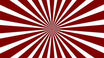 Fototapeta premium A vibrant red and white sunburst pattern with sharp rays radiating outwards from a central point.