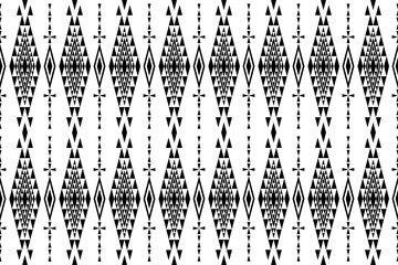 Ethnic seamless, Native patterns with simple shapes. Tribal and ethnic fabrics. Simple geometric pattern elements are best used in design, textile printing.
