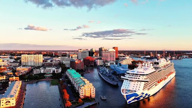 Norfolk Virginia Waterfront- 4k Footage