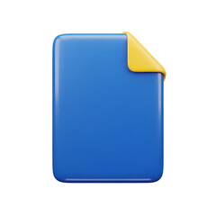 Blue 3D File Icon Digital Document Data Information Concept with transparent background