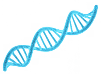 Blue dna double helix symbolizes genetics, science, evolution, and medical innovation, a fundamental genetic code element
