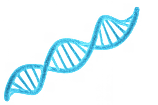 Blue dna double helix symbolizes genetics, science, evolution, and medical innovation, a fundamental genetic code element