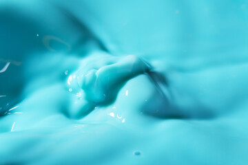 Close up shot of blue salt smoothie drink
