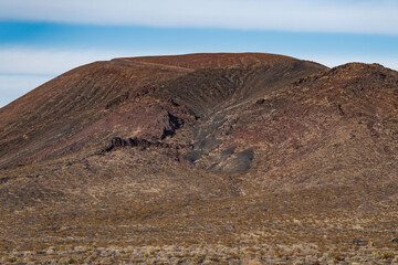 Cima volcanic field. Kelbaker Road, Mojave National Preserve. San Bernardino County, California. Mojave Desert / Basin and Range Province. Cinder Cone, Scoria Cone 