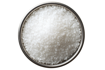 a bowl of sugar on a white surface