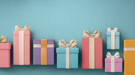 Long horizontal banner featuring gift boxes for Black Friday and Cyber Monday sales, suitable for website headers