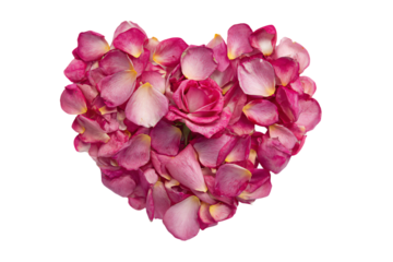 a heart shaped arrangement of pink flowers on a white background
