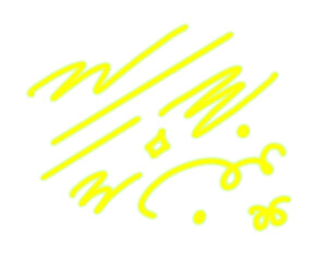 Neon hand drawn vector illustration