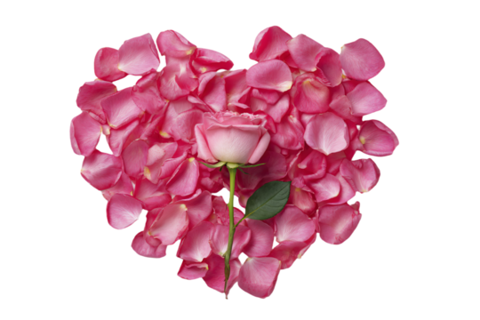 a heart shaped arrangement of pink flowers on a white background