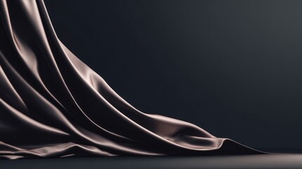 Luxury dark fabric background with empty space for text placement