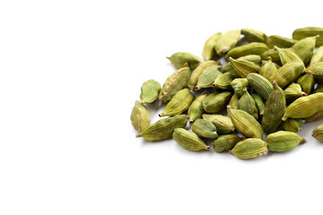 Green cardamom pods with aromatic and medicinal benefits.