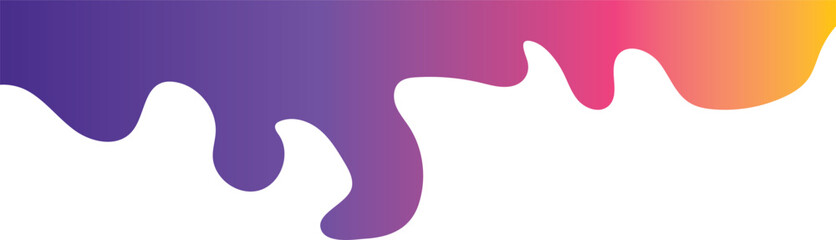 Colorful Gradient Paint Drips Flowing Downward on White Background liquid