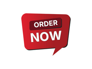 Bold red speech bubble announcing order now