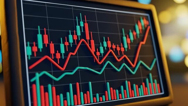 A rising chart market finance stock trading investment analytics data graph volatile market chart financial graph trading data candlestick pattern stock market candlestick chart trading finance data