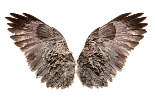 a pair of wings with a white background
