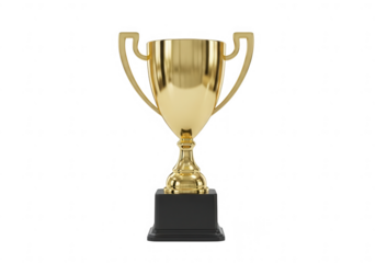 Golden trophy cup , symbol of victory and achievement in competitions