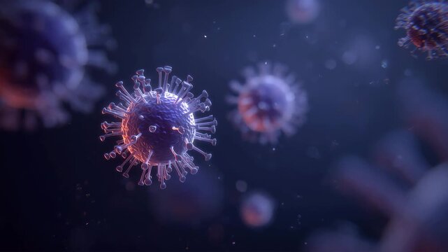 スパイクを持つウイルスの漂流