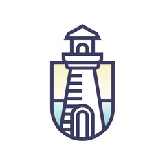 Vintage Lighthouse Emblem