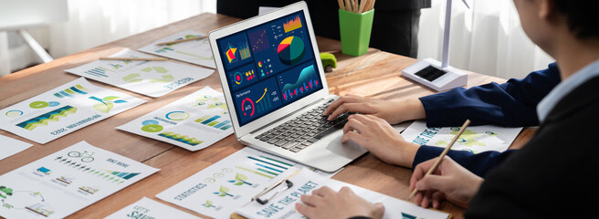 Business data dashboard provide brisk business intelligence analytic for marketing strategy planning