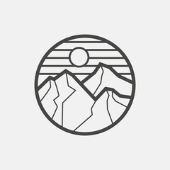 Rocky mountain emblem