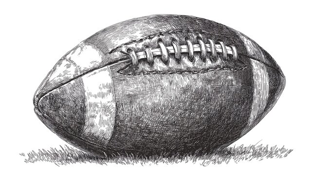 American football on grass