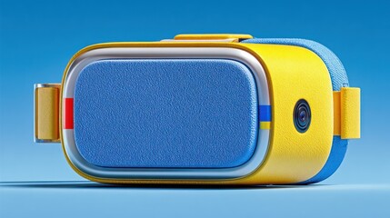 Colorful Virtual Reality Headset A Modern, Sleek Design for Immersive Digital Experiences