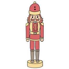 Christmas illustration with a nutcracker