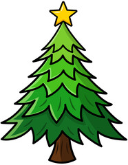 christmas tree vector illustration