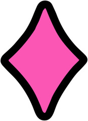 Cute Diamond Icon: Pink Geometric Minimal Design