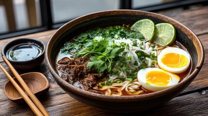 thai noodle soup with shrimp