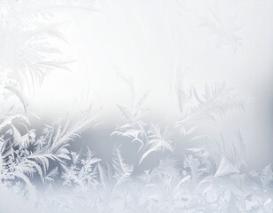 Fototapeta premium Frozen Leaves Close-up Minimal Winter Background