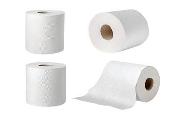 Fototapeta premium a group of four rolls of toilet paper
