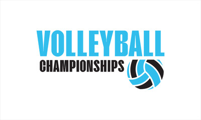 Volleyball Championships Logo &ndash; Bold Event Vector Design