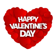 Happy Valentine&rsquo;s Day 3D Red Heart Design &ndash; Romantic Love Greeting