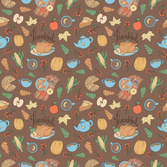 Thanksgiving seamless pattern