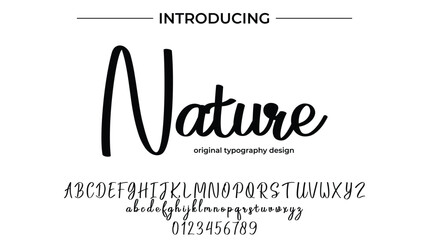 Nature - Elegant Script Font for Smooth Handwritten Design and Creative Typography
