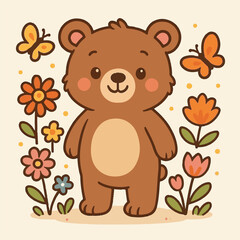 cartoon bear vector image