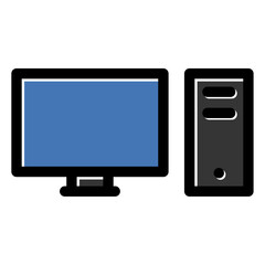 computer monitor with blank screen