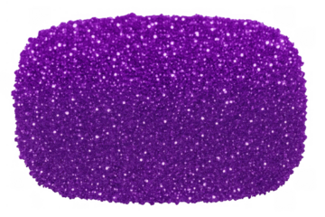 Purple glitter creating an abstract sparkling texture, bright violet shimmering background element on transparent