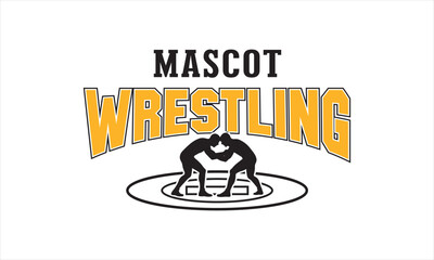 Wrestling Logo SVG &ndash; Motivational Mat Phrase Graphic