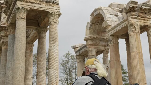 Columns in the Ancient Roman City of Aphrodisias