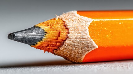 Extreme Close-Up of Vibrant Sharpened Pencil Tip Detail