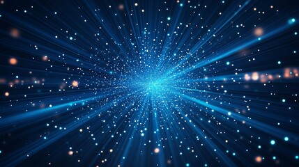 Stunning blue burst of light and energy, perfect for modern technology, innovative science or dynamic futuristic concepts and designs for your project