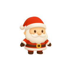 3D Santa Doll. Cute Santa doll illustration