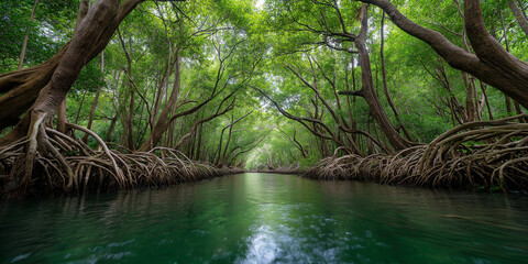 Addressing biodiversity loss solutions for mangrove conservation in tropical ecosystems aerial perspective environmental awareness