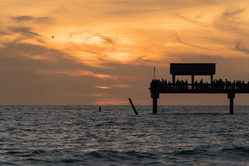 Amazing sunset view from the clearwater beach | Florida | United States